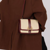 Rare Hermès 1980 Boxcalf & Crinoline Sologne Shoulder Bag GHW
