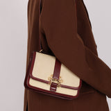 Rare Hermès 1980 Boxcalf & Crinoline Sologne Shoulder Bag GHW