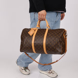 Louis Vuitton Monogram Bandouliere Keepall 50