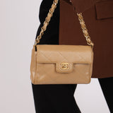 Ultra-Rare Chanel 2001 Iridescent Caviar Mini Half Flap