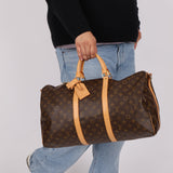 Louis Vuitton Monogram Bandouliere Keepall 50