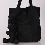 Gucci Black Monogram Nylon Teddy Bear Tote