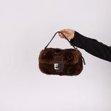 Fendi Mink Selleria Flower Motif Baguette