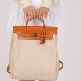 Hermès 1998 Herbag A Dos Backpack Toile PHW