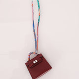 Hermès Micro Kelly Tadelakt Rouge H Twilly Bag Charm PHW