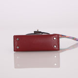 Hermès Micro Kelly Tadelakt Rouge H Twilly Bag Charm PHW