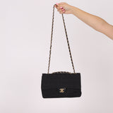 Chanel 2003 Nylon Chocolate Bar Medium Single Flap GHW