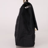 Chanel 2003 Nylon Chocolate Bar Medium Single Flap GHW