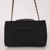 Chanel 2003 Nylon Chocolate Bar Medium Single Flap GHW