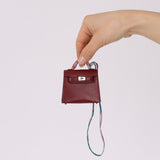 Hermès Micro Kelly Tadelakt Rouge H Twilly Bag Charm PHW