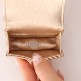 Chanel 2024 Gold Metallic Duo Coin Pouch