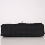 Chanel 2003 Nylon Chocolate Bar Medium Single Flap GHW