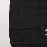 Chanel 2003 Nylon Chocolate Bar Medium Single Flap GHW