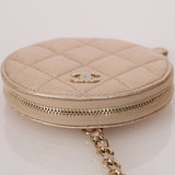 Chanel 2024 Gold Metallic Duo Coin Pouch