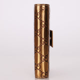 Gucci Metallic Bronze Monogram Agenda Cover