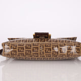 Fendi Zucchino Coated Canvas Baguette