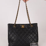 Chanel 1996 Caviar Turnlock Chain Tote 24K GP