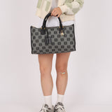 Loewe Coated Canvas Anagram Boston Bag