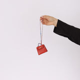 Hermès 2020 Rouge Vif Tadelakt Micro Kelly Twilly