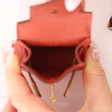 Hermès 2020 Rouge Vif Tadelakt Micro Kelly Twilly