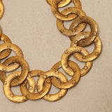 Rare Chanel 1987 Coco Mark CC Necklace 24K GP