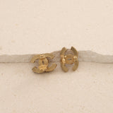 Chanel 2001 CC Stone Clip-on Earrings