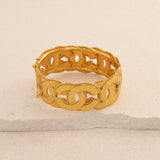 Chanel 1996 Chunky Milgrain CC Bangle