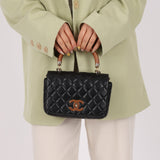 Chanel 2018 Knock on Wood Top Handle Mini Flap Bag