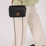 Chanel 2018 Knock on Wood Top Handle Mini Flap Bag