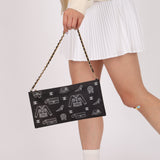 Chanel 2002 Canvas Icon Chain Pochette