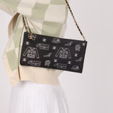 Chanel 2002 Canvas Icon Chain Pochette