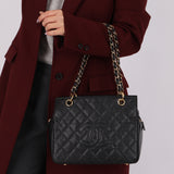 Chanel 2004 Caviar Timeless Zip Chain Tote
