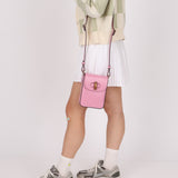 Gucci Pink Bamboo Turnlock Vertical Top Handle 3 Way Bag
