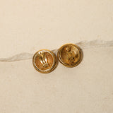 Chanel 1996 Large CC Logo Round Clip-On Earrings