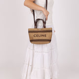 Celine Raffia Cabas Mini Tote