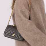 Chanel Lambskin Bijoux Mini Full Flap w/ Cardholder