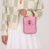 Gucci Pink Bamboo Turnlock Vertical Top Handle 3 Way Bag