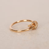18K Rose Gold Tiffany & Co Gold Diamond Knot Ring, Size US 5.5 - Drop 24