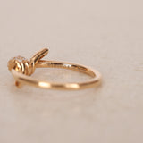 18K Rose Gold Tiffany & Co Gold Diamond Knot Ring, Size US 5.5 - Drop 24
