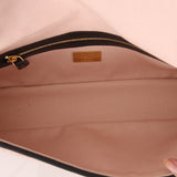 Fendi Zucca Canvas Rose Baguette