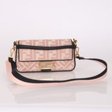 Fendi Zucca Canvas Rose Baguette