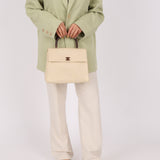 Chanel 2000 Caviar Acrylic Woodgrain Top Handle Kelly