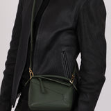 Loewe Vintage Khaki Mini Puzzle Edge Bag