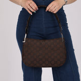 Gucci Chocolate Monogram Nylon Shoulder Bag