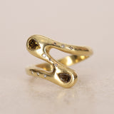 Lisa Des Camps 18K Yellow Gold Cocktail Ring, Size US 6 - Drop 24