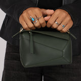 Loewe Vintage Khaki Mini Puzzle Edge Bag