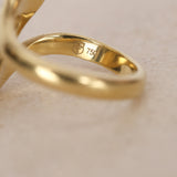 Lisa Des Camps 18K Yellow Gold Cocktail Ring, Size US 6 - Drop 24