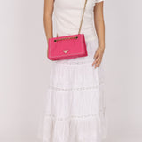 Prada Pink Nylon Chain Flap bag
