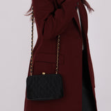 Chanel 1994 Satin Kisslock 24K GP Chain Mini Crossbody