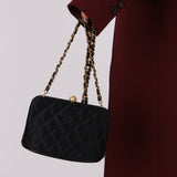 Chanel 1994 Satin Kisslock 24K GP Chain Mini Crossbody